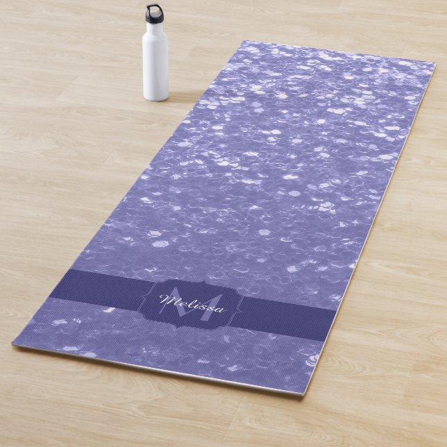 Tapis De Yoga Lavande violet scintille parties scintillant bling (En situation)