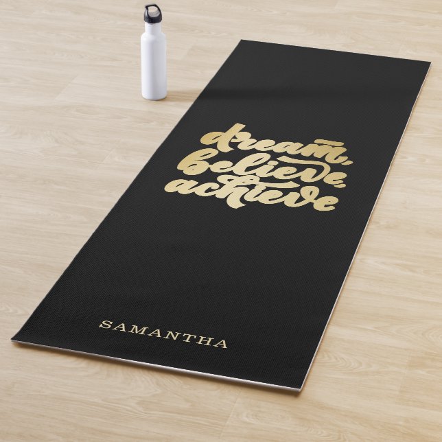 Tapis De Yoga Le rêve de l'or moderne croire atteindre la motiva (En situation)
