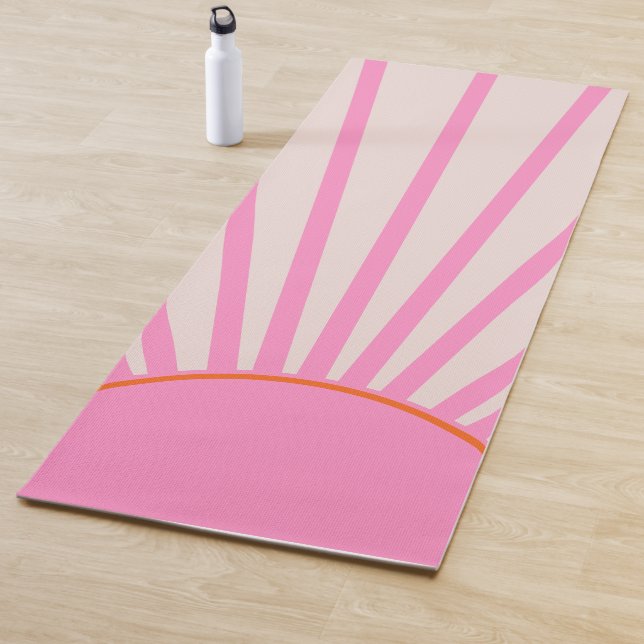 Tapis De Yoga Le Soleil 01 Soleil rose (En situation)