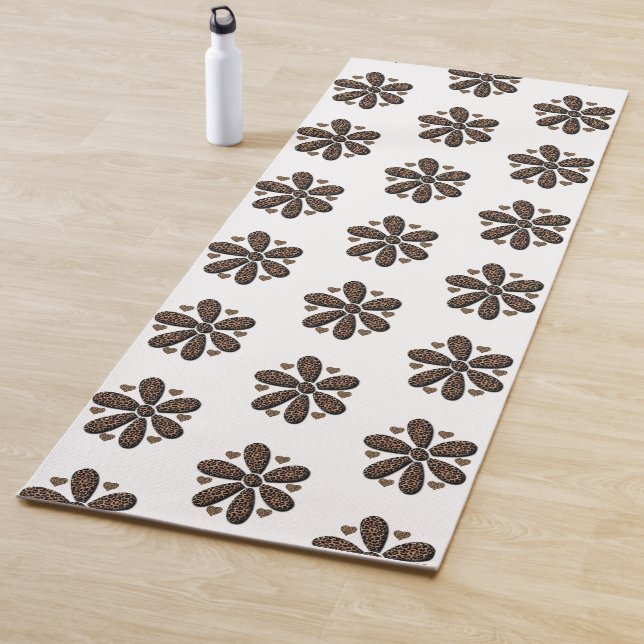 Tapis de yoga léopard (En situation)
