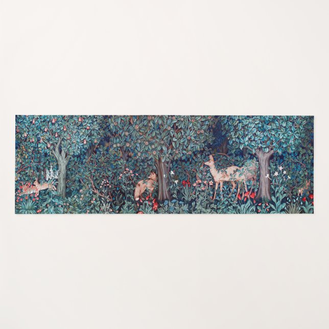 Tapis De Yoga Les animaux dans la forêt, William Morris (Devant (Horizontal))
