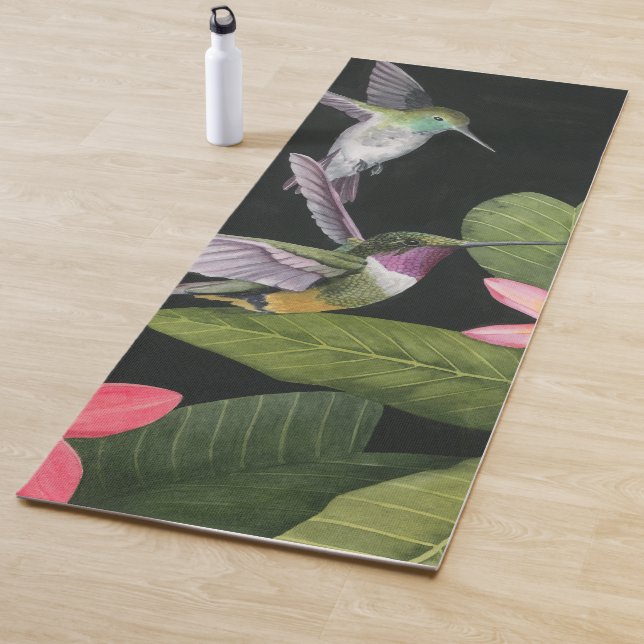 Tapis De Yoga Les colibris de la Plumeria (En situation)