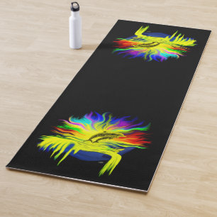 Tapis De Yoga Les dauphins sous le soleil avec la main