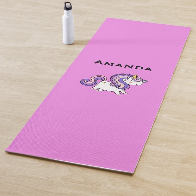 Tapis De Yoga licorne rose (En situation)
