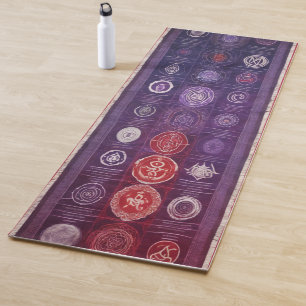 Tapis de Yoga Lignes Abstraites Flux Calme   Minim
