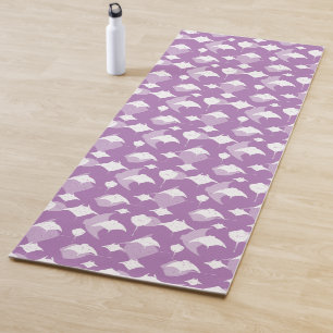 Tapis De Yoga Lilac Stingray Manta Rayons Océan Thème