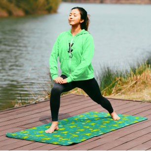 Tapis De Yoga Lily Pads Fleurs Yoga Frogs Drôle