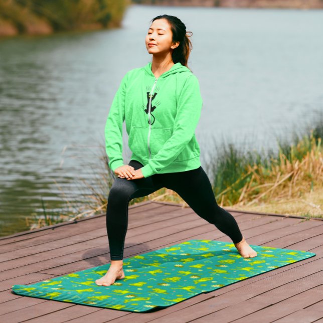 Tapis De Yoga Lily Pads Fleurs Yoga Frogs Drôle (Créateur téléchargé)