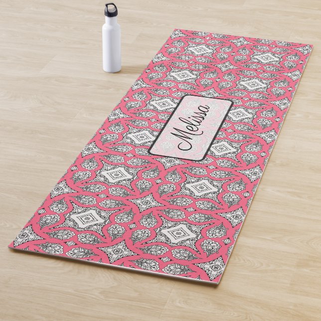 Tapis De Yoga Lime Green Mandala Yoga Mat personnalisé (En situation)