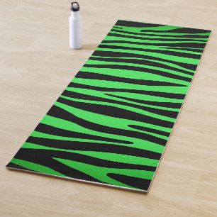 Tapis De Yoga Lime Green Zebra