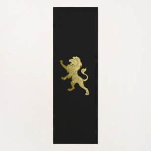 Tapis De Yoga Lion royal d'or noir