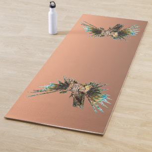 Tapis De Yoga Lionfish - Conception Abstraite - Découpé d'une ph