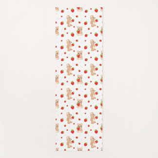 Tapis De Yoga Little teddy bear with strawberry