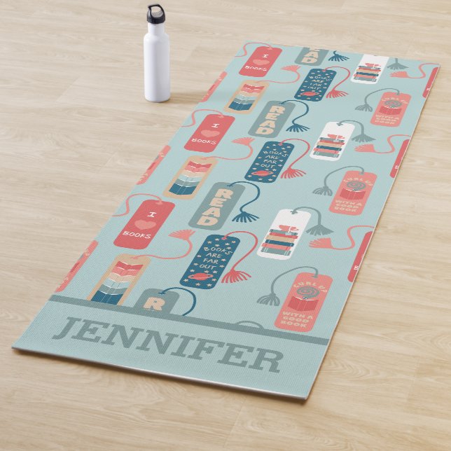 Tapis De Yoga Livres et lecture Signets thématiques modélisés (En situation)