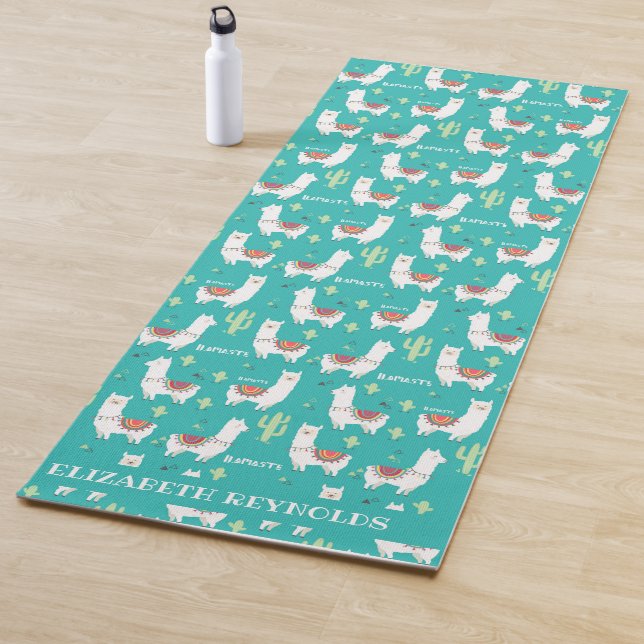 Tapis De Yoga Llamaste | Drôle Llama Personnalisé Yoga Mat (En situation)
