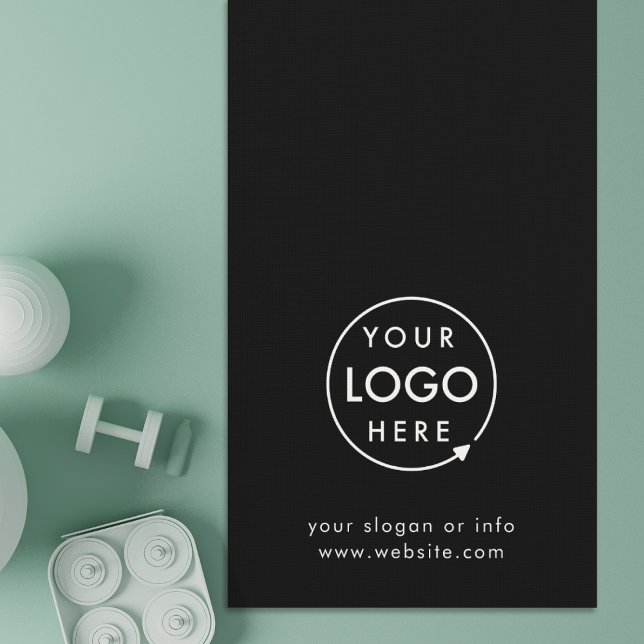 Tapis De Yoga Logo d'entreprise Moderne Design tendance Noir (Créateur téléchargé)