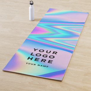 Tapis De Yoga Logo d'entreprise personnalisé Holographie rose A
