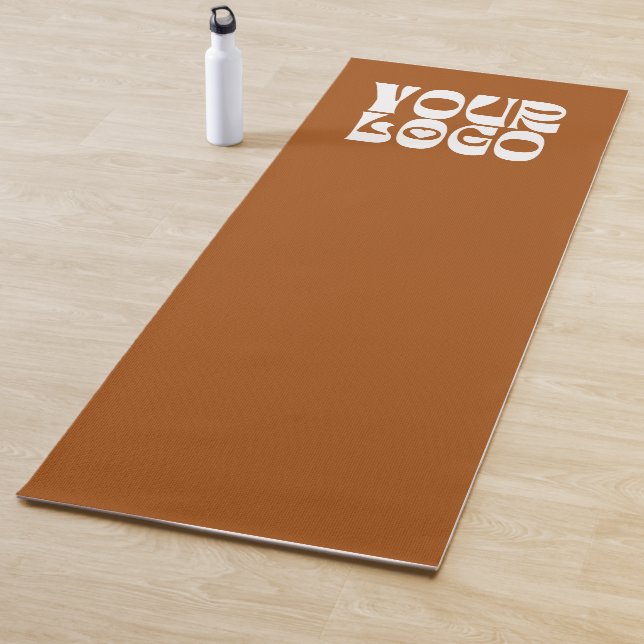 Tapis De Yoga Logo Personnalisé En Terracotta Promotions Busines (En situation)