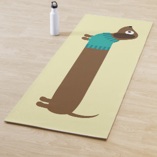 Tapis De Yoga Longue illustration mignonne de teckel