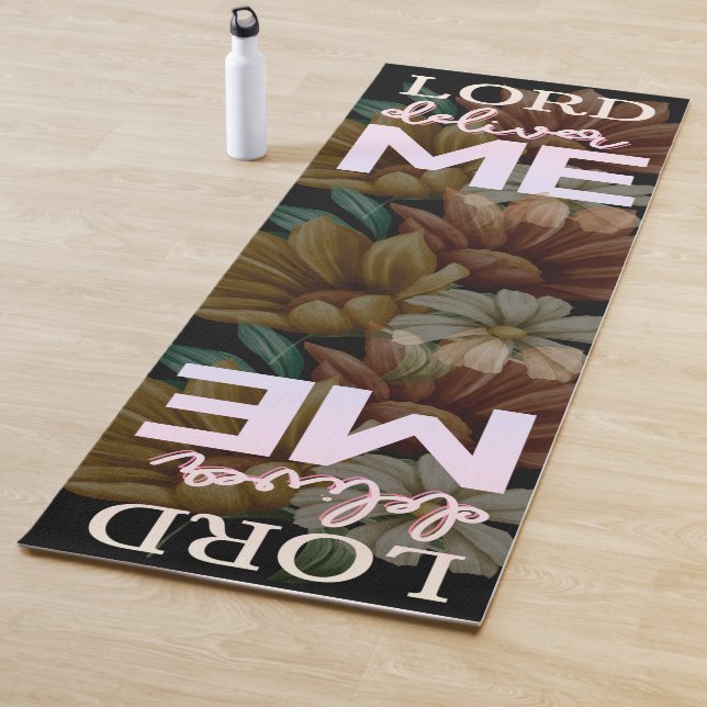 Tapis De Yoga Lord Deliver Me - Floral (En situation)