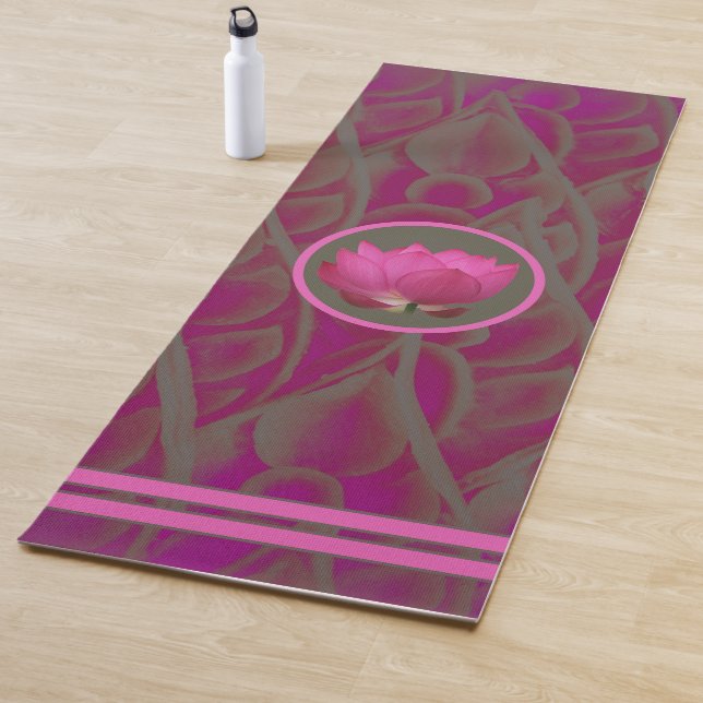 Tapis De Yoga Lotus asiatique Design Yoga Mat (En situation)