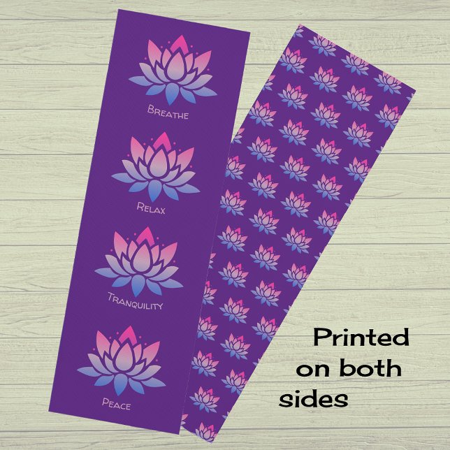 Tapis De Yoga Lotus fleur violet double face (Créateur téléchargé)