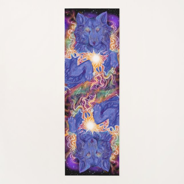 Tapis De Yoga Loup cosmique (Devant)