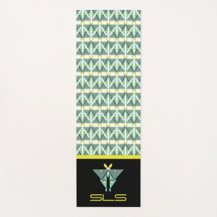 Tapis De Yoga Luna Moth géométrique