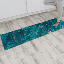 Luxe Elegant Blue Gold Marble Nom de l'effet