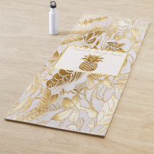 Luxe ivoire et or Palm Business Monogramme