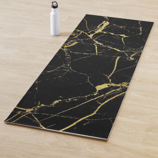 Tapis De Yoga Luxe Stylish Black and Gold Yoga Mat