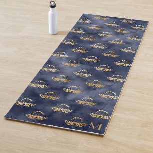 Tapis De Yoga Luxury Gold Bee Marine Nuit Célébration céleste