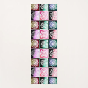 Tapis De Yoga Magnifique Mandala Zen aux Couleurs Vives