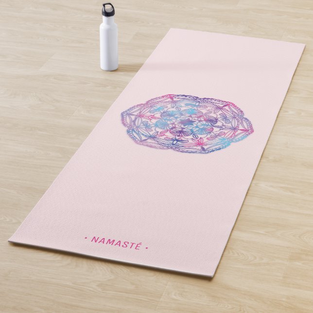 Tapis De Yoga Manat de Yoga Fleur de Mandala Lotus Gradient [4] (En situation)
