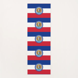 Tapis De Yoga Manats de Yoga patriotique avec drapeau du Missour