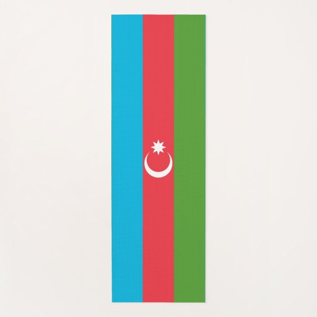 Tapis De Yoga Manats patriotiques de yoga avec drapeau d'Azerbaï (Devant)