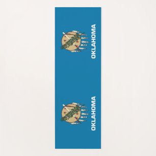 Tapis De Yoga Manats patriotiques de yoga avec drapeau de l'Okla
