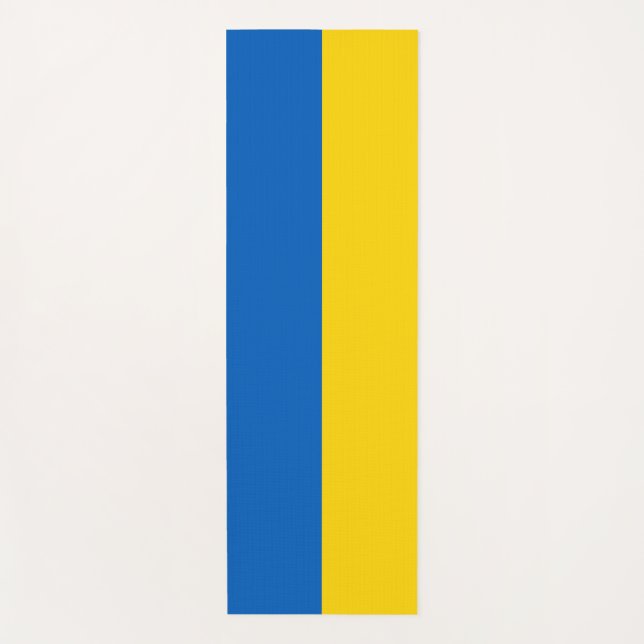 Tapis De Yoga Manats patriotiques de yoga avec drapeau d'Ukraine (Devant)