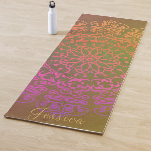 Tapis De Yoga Mandala avec nom Yoga Mat
