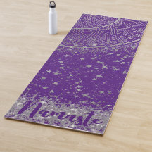Mandala enchanteur avec étoiles d'argent sur viole