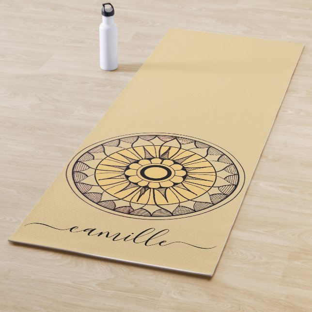 Tapis De Yoga Mandala Fleur Personnalisé Yoga Mat (En situation)