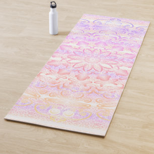 Tapis De Yoga Mandala Pale Rose & Orange