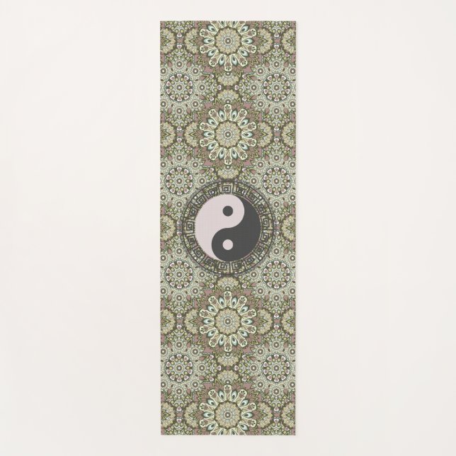 Tapis de yoga Mandala yin yang (Devant)