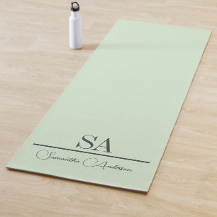 Tapis De Yoga Manteau de Yoga Pastel Vert Mint personnalisé