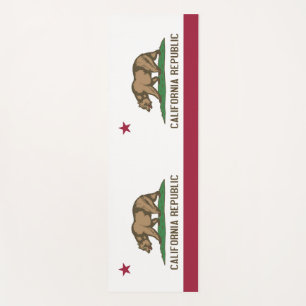 Tapis De Yoga Manteaux de Yoga Patriotique avec drapeau de Calif