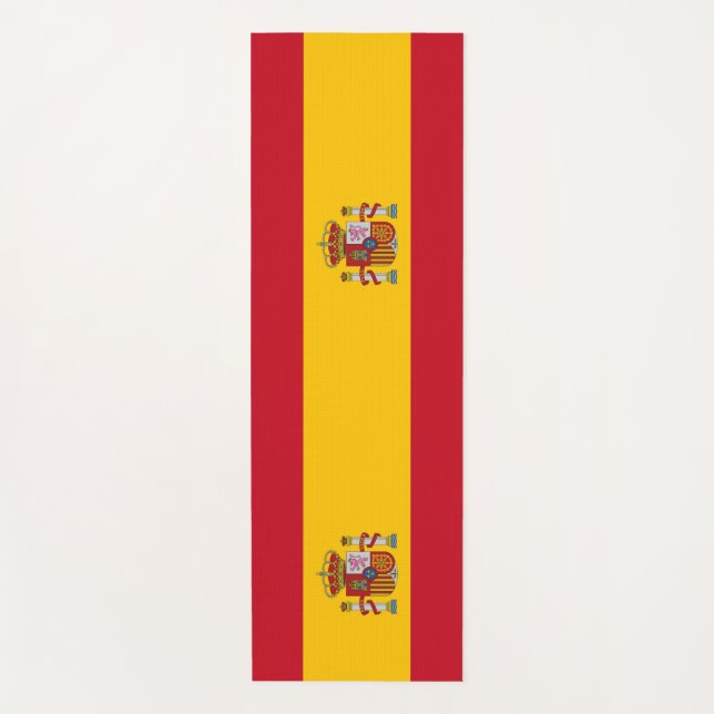 Tapis De Yoga Manteaux de Yoga patriotique avec drapeau d'Espagn (Devant)