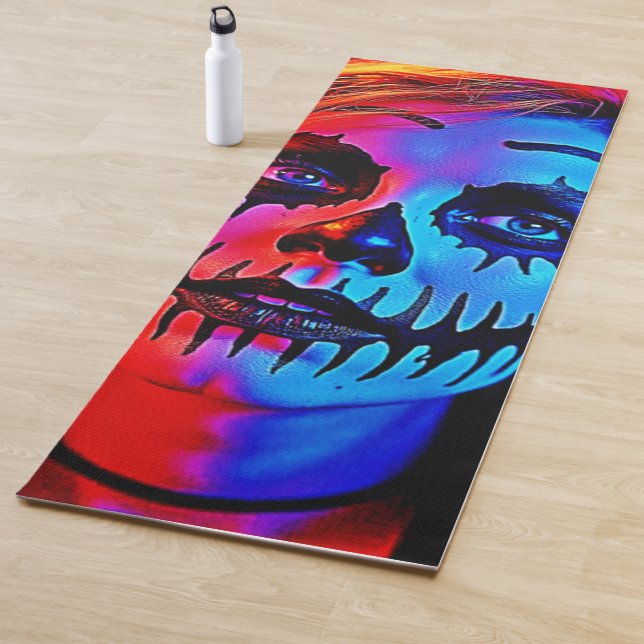 Tapis De Yoga Maquillage d'Halloween (En situation)