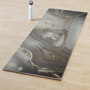 Tapis De Yoga Marbre gris avec Veine or