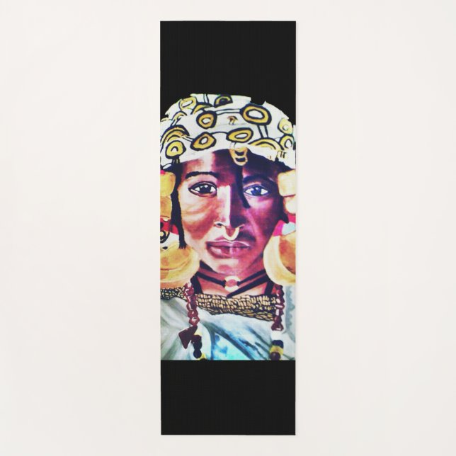 TAPIS DE YOGA MARÉE AFRICAINE BEAUTÉ NOIRE (Devant)