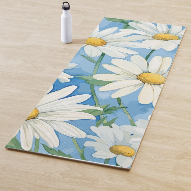 Tapis De Yoga Marguerites (En situation)